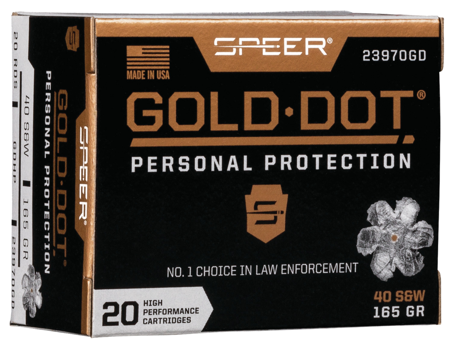 Speer Ammo Gold Dot, Speer 23970gd Gold Dot 40s 165 Hp 20/10