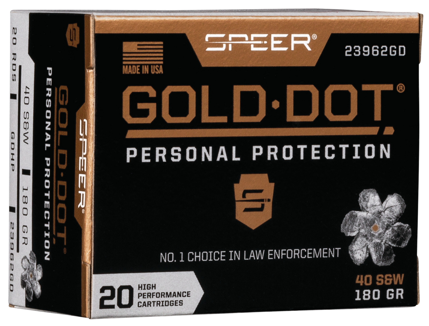 Speer Ammo Gold Dot, Speer 23962gd Gold Dot 40s 180 Hp 20/10