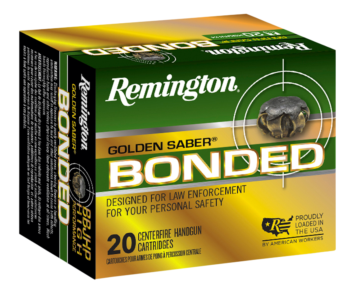 Remington Ammunition Golden Saber, Rem 29325 Gsb45apab Gld Saber 45a 185 Bjhp 20/25