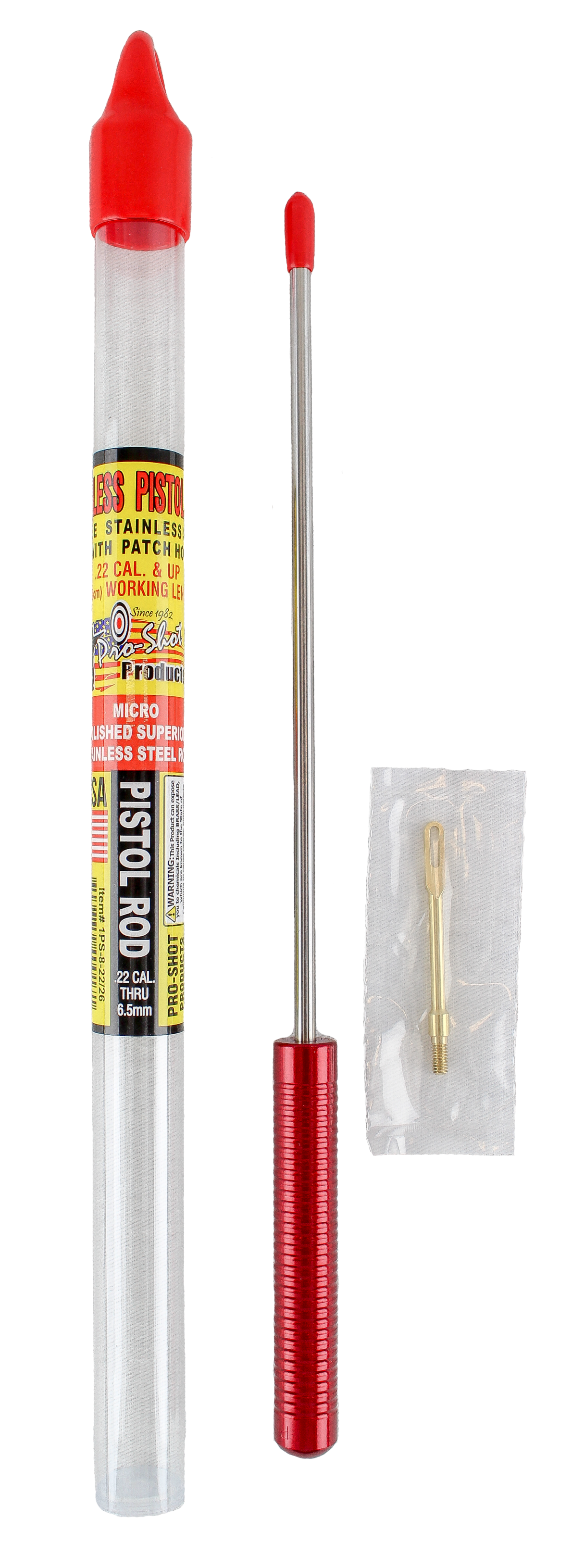 Pro-shot Micro-polished, Proshot 1ps-8-22/26 Pstl Rod .22cal&up 8"