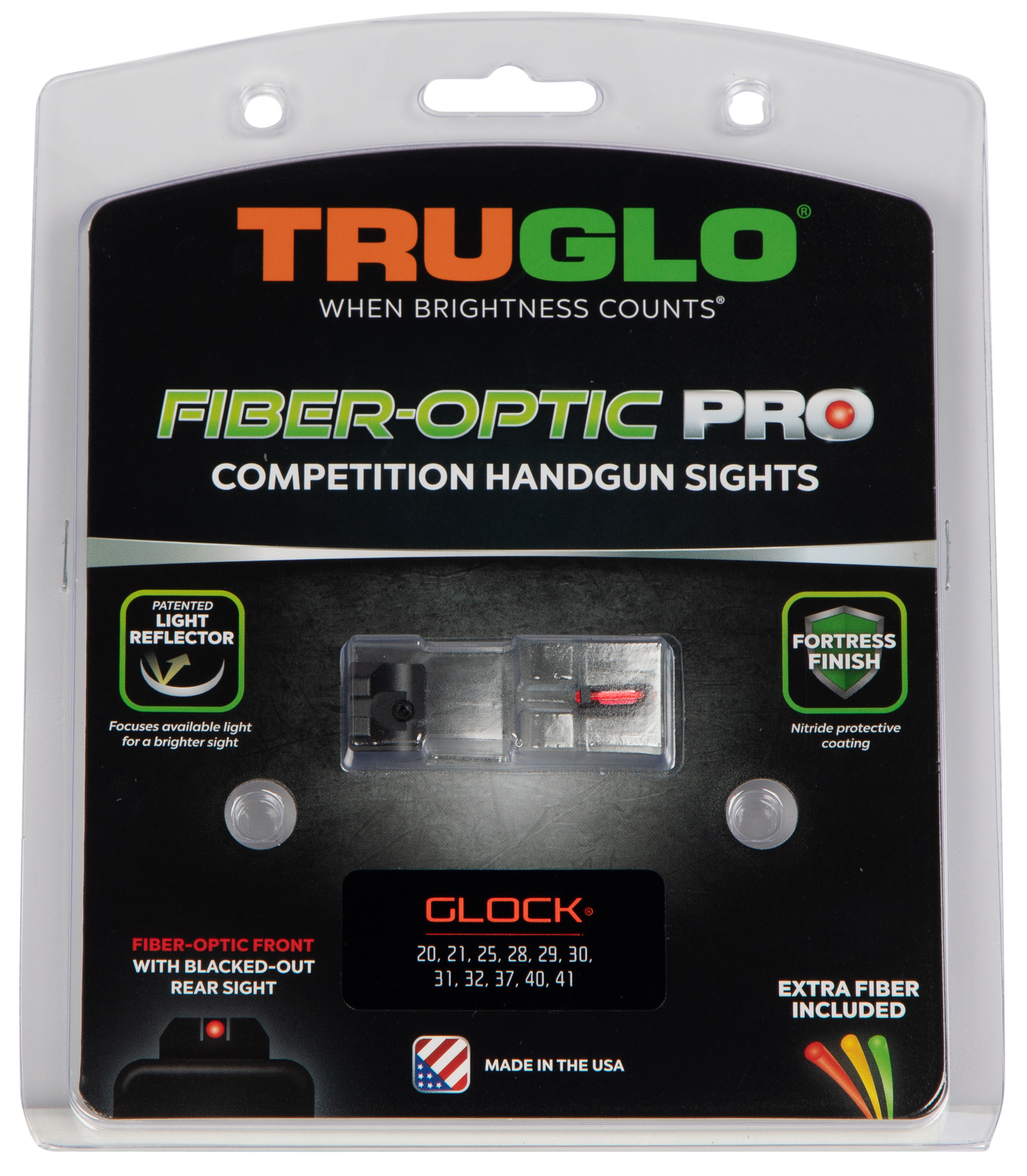 Truglo Fiber-optic, Tru Tg-132g2 Fo Pro Glock High Set
