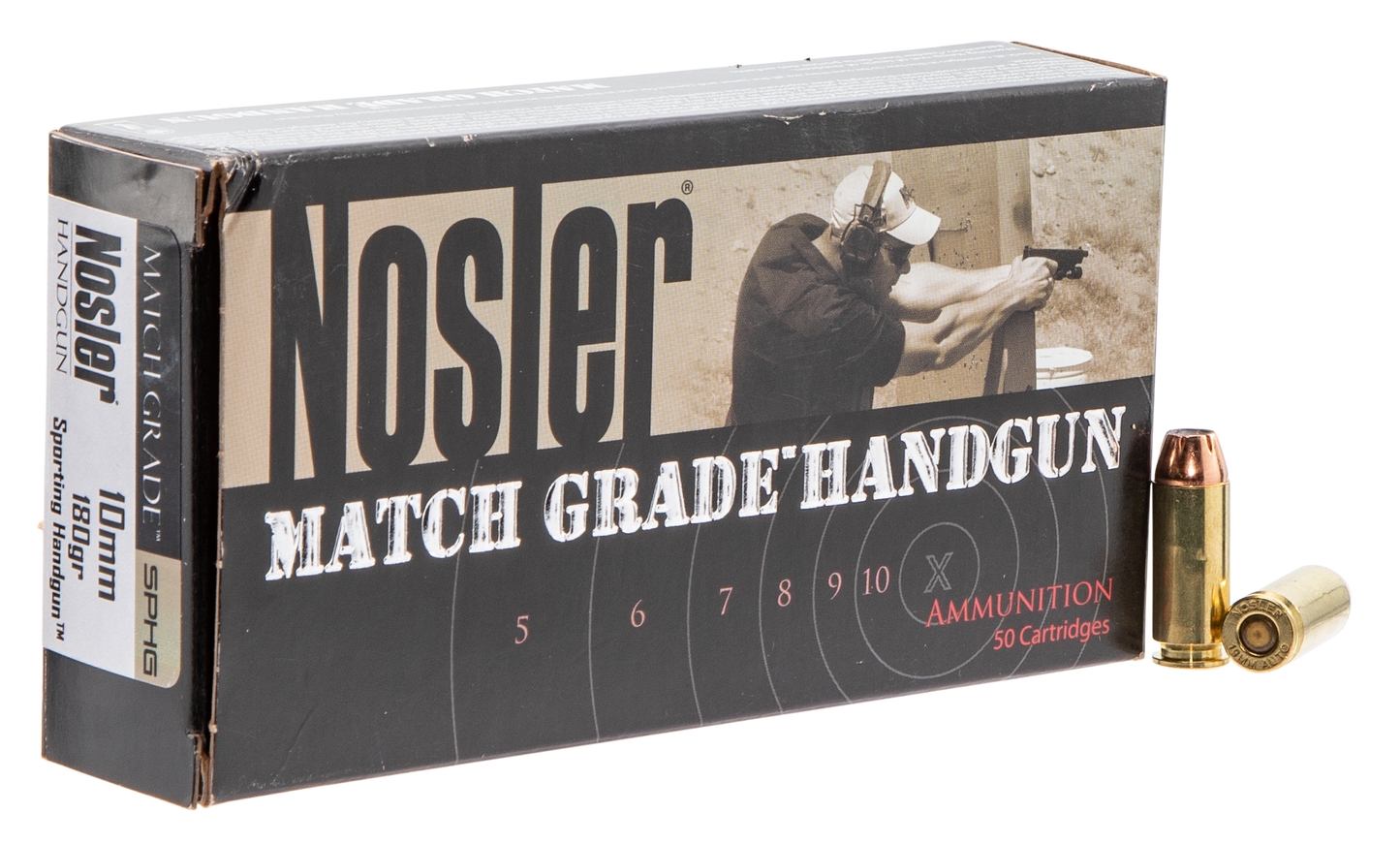 Nosler Match Grade, Nos 51412 Match Hg 10mm   180 Jhp            50/10