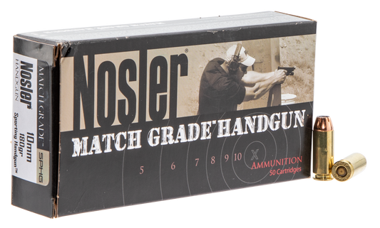 Nosler Match Grade, Nos 51412 Match Hg 10mm   180 Jhp            50/10