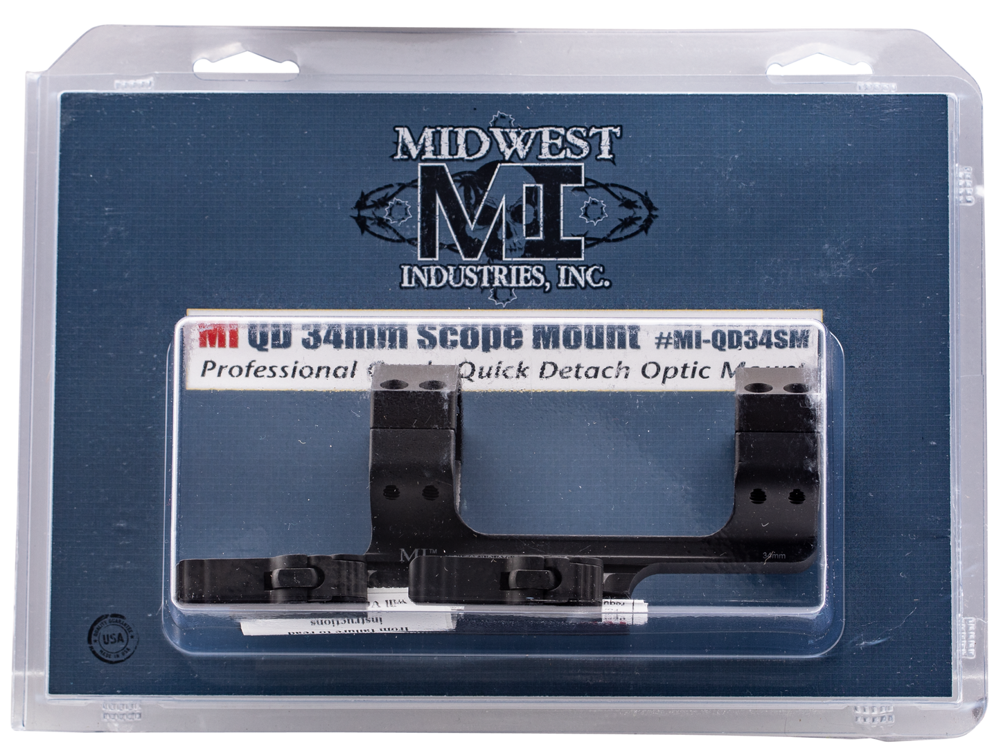 Midwest Industries Inc Quick Detach, Midwest Mi-qd34sm 34mm Qd Scp Mnt 1.5 Offset