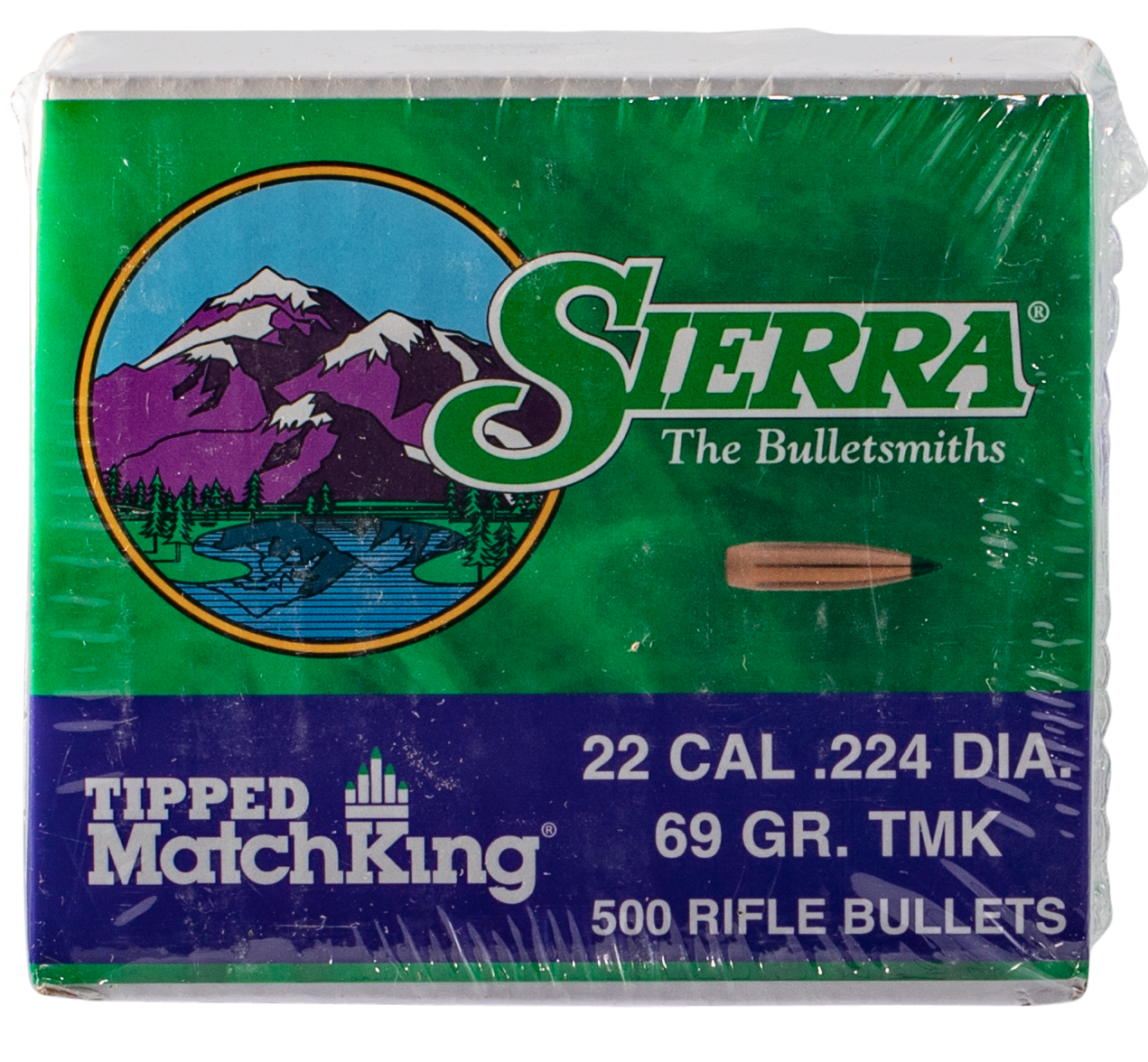 Sierra Tipped Matchking, Sierra 7169c .224 69 Tipped Mk 500