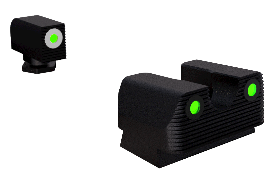 Rival Arms Tritium Night Sights, Rival Ra2b231g Ra Trit Glock 42/43 Wht