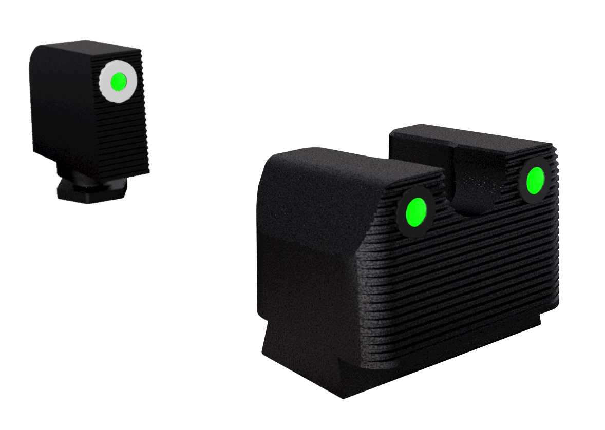 Rival Arms Tritium Night Sights, Rival Ra3b231g Ra Trit Glock Mos 17/19 Wht