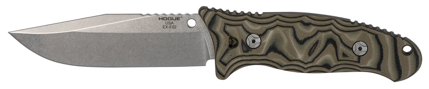 Hogue Ex-f02, Hog 35278 Ex-f02 4.5 Clip Fixed G10 Grn/ss