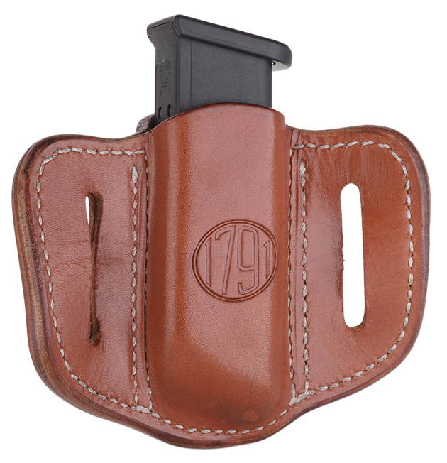 1791 Gunleather Mag1.2, 1791 Mag-1.2-cbr-a Single Mag Double Stack C.brn