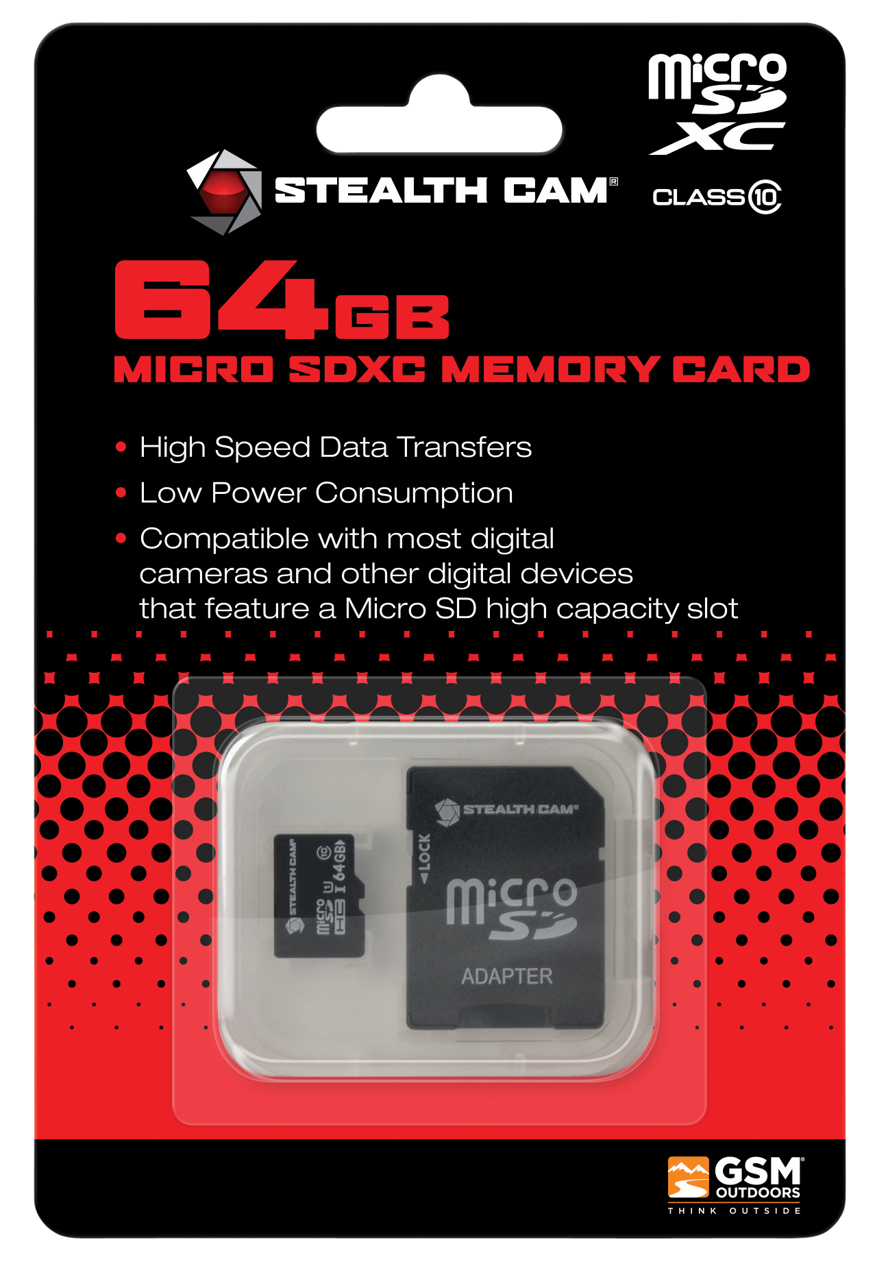 Stealth Cam Micro Sd Memory Card, Steal Stc-64micsd 64gb Micro Sd Card