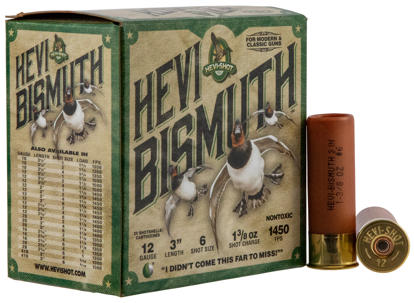 Hevishot Hevi-bismuth, Hevi Hs14006 Bismuth Wf 12 3in 6 13/8 25/10
