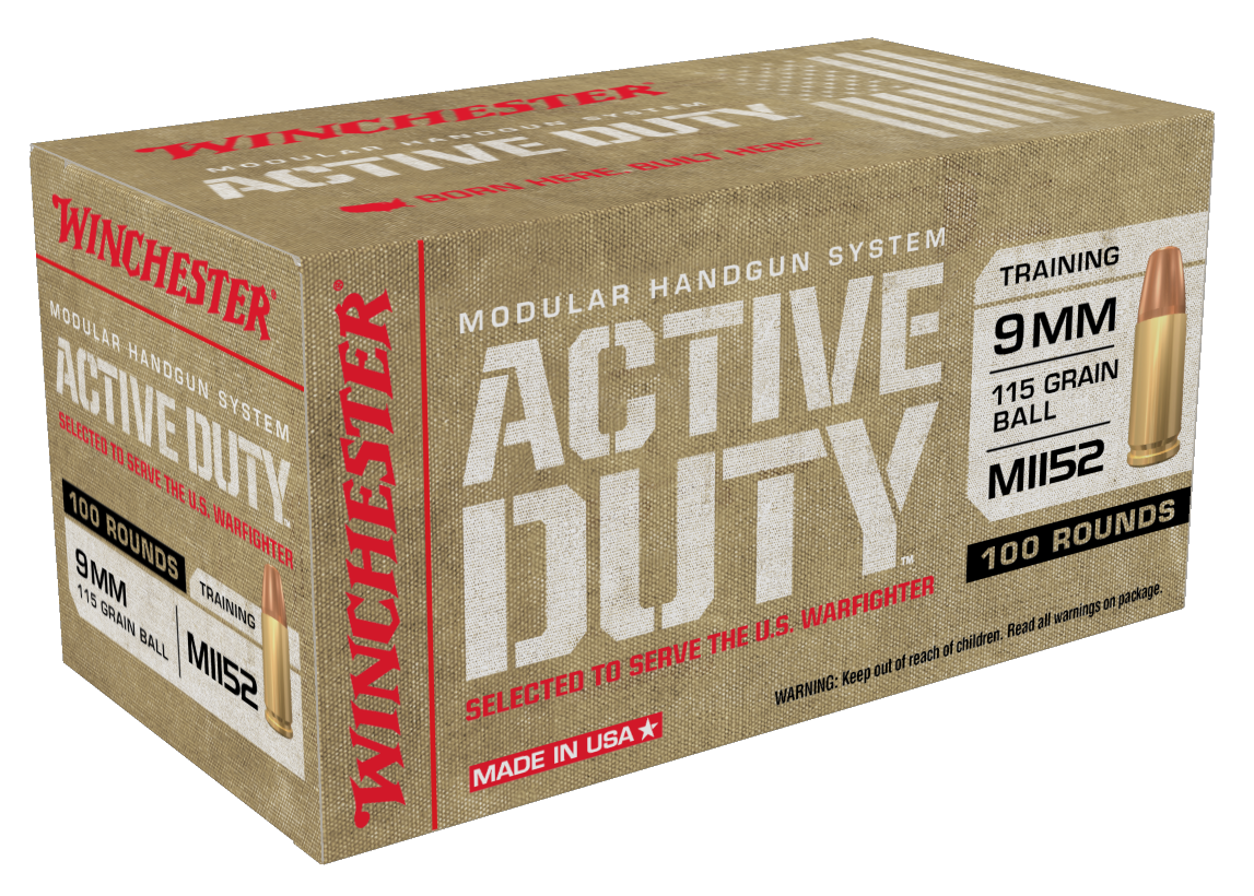 Winchester Ammo Active Duty, Win Win9mhsc  9mm        115 Mil Sp          100/5