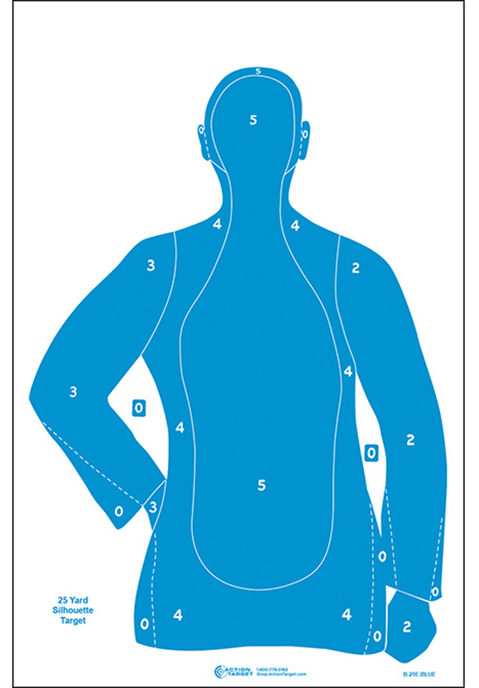 Action Target Inc Qualification, Action B21eblue100 Targets 100 Bx
