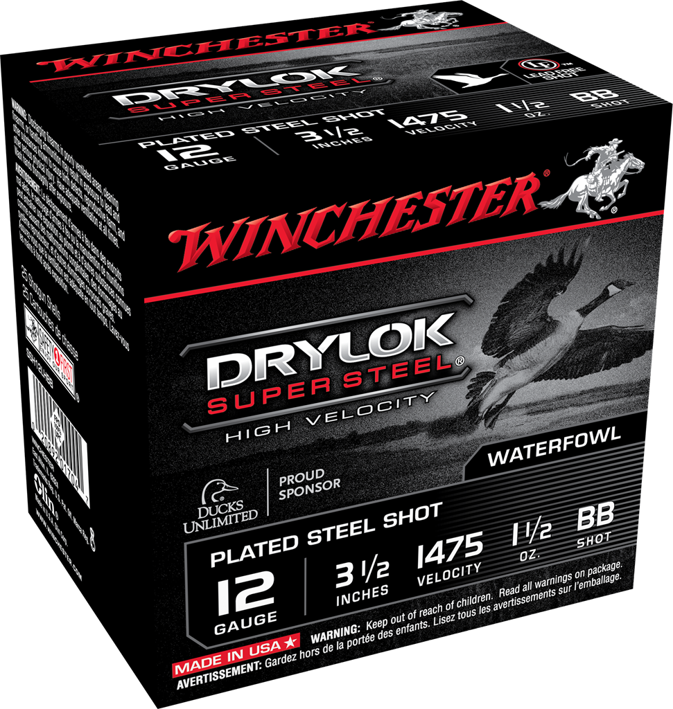Winchester Ammo Drylock Super Steel, Win Ssh12lhbb Supreme Hv Stl 1 1-2 3in 25-10
