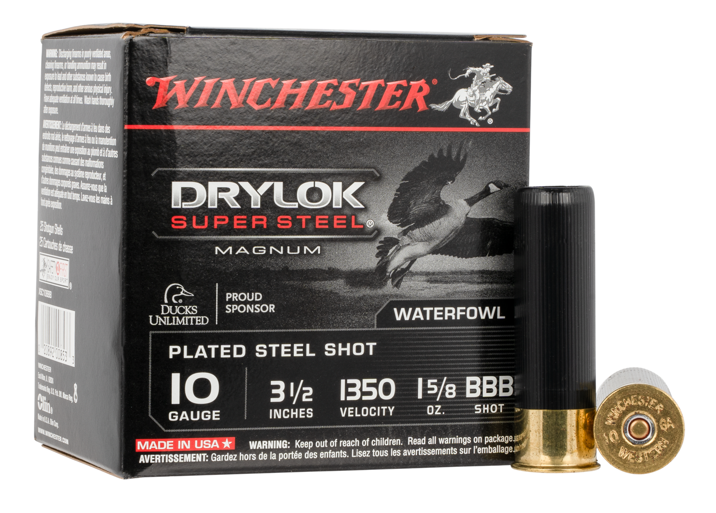 Winchester Ammo Drylock Super Steel, Win Xsc10bbb Plated 3.5 Stl 25/10