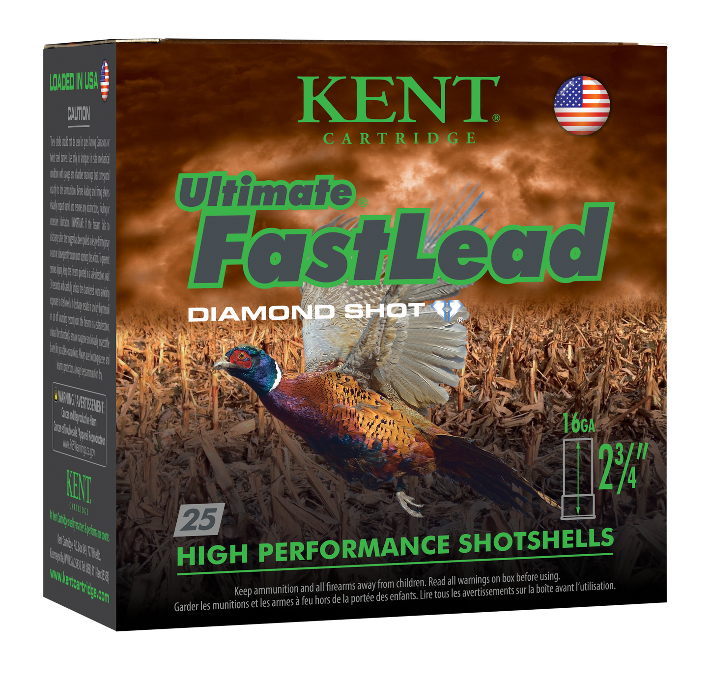 Kent Cartridge Ultimate Fast Lead, Kent K162ufl285 2.75 1oz Ult Fast Ld 25/10