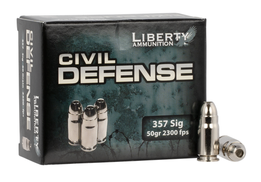 Liberty Ammunition Civil Defense, Liberty La-cd-357sig-053  357sig  50gr       20/50