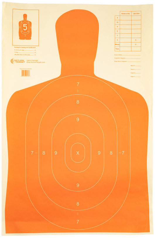 Action Target Inc Qualification, Action B-27e Orange     Targets             100 Bx