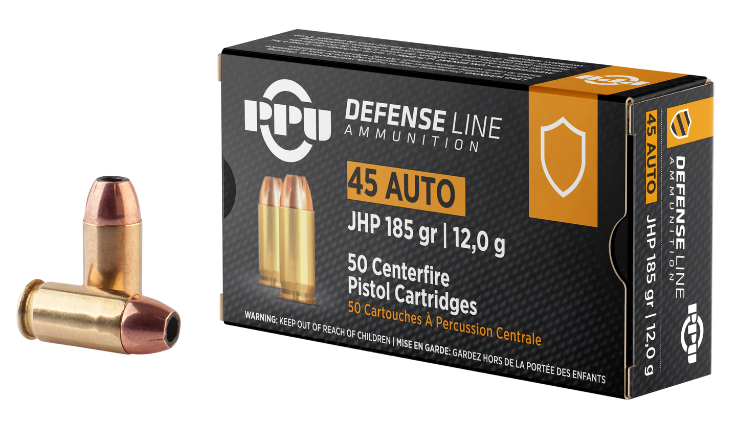 Ppu Defense, Ppu Ppd45 45acp 185 Jhp 50/10