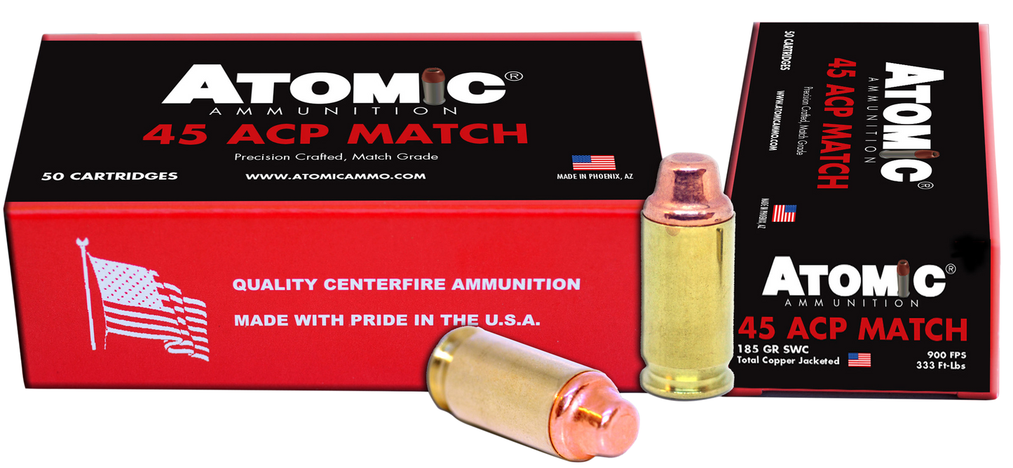 Atomic Match, Atomic 00448 45acp Match 185 Swc Tcp 50/10