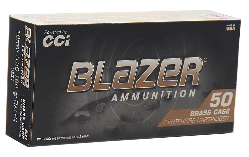 Cci Blazer, Cci 5221 Blazer Brass 10mm 180 Fmj Fn 50/20
