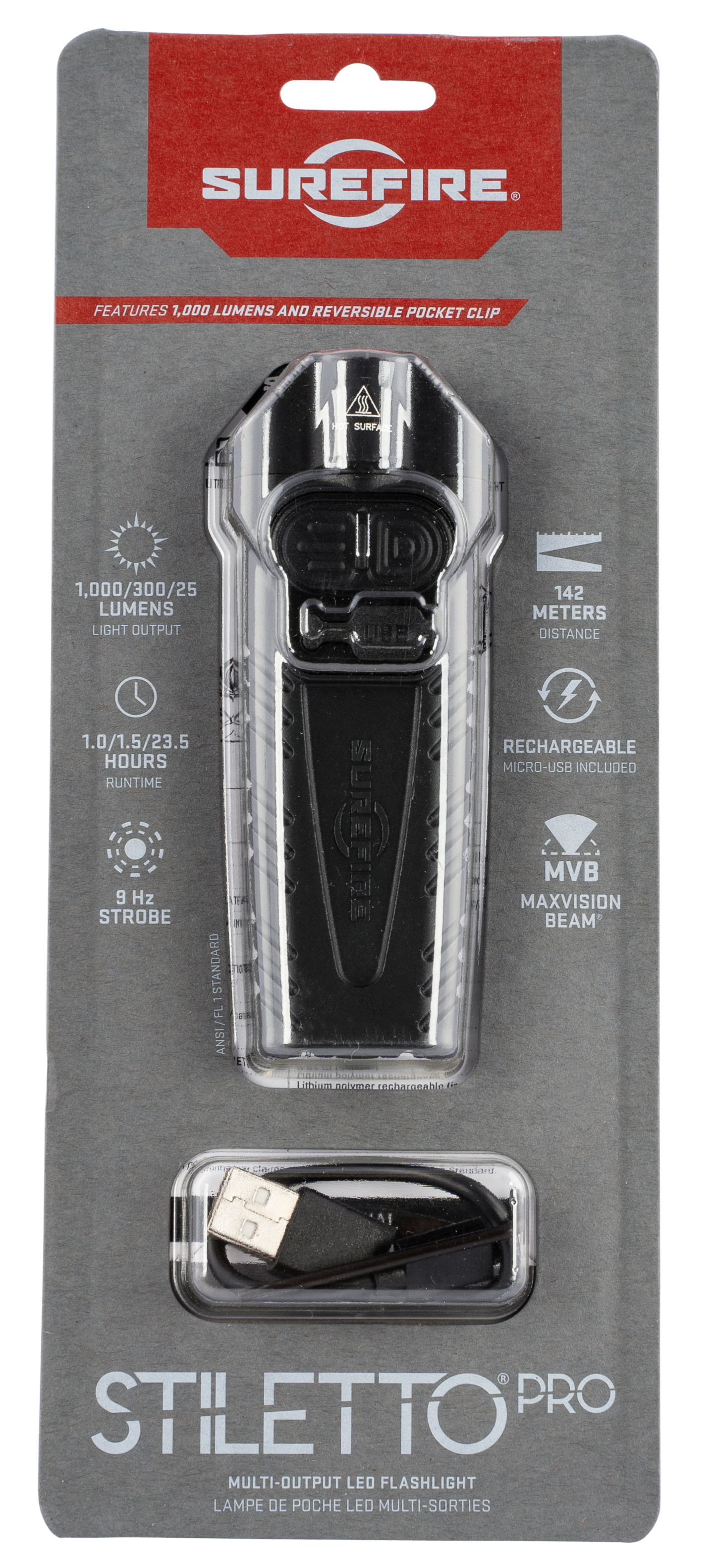 Surefire Stiletto, Sf Plr-b Stiletto Rec 14mm Maxvision 1000