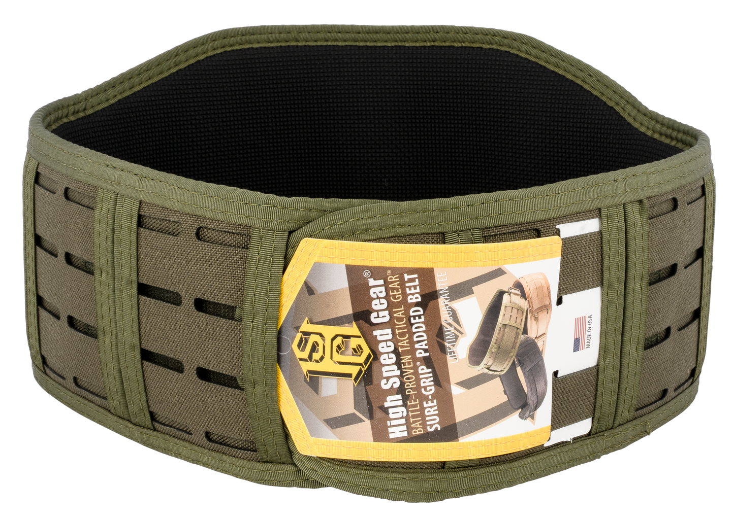 High Speed Gear Laser, Hsgi 33lb01od Lser Sure Grip Padded Blt Sltd Md/od