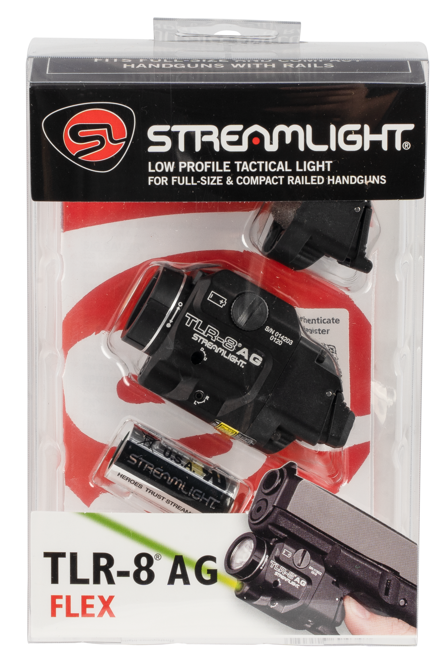 Streamlight Tlr-8 A, Stl 69434 Tlr8ag Flex Grn Lsr/light Hi/lo Switch