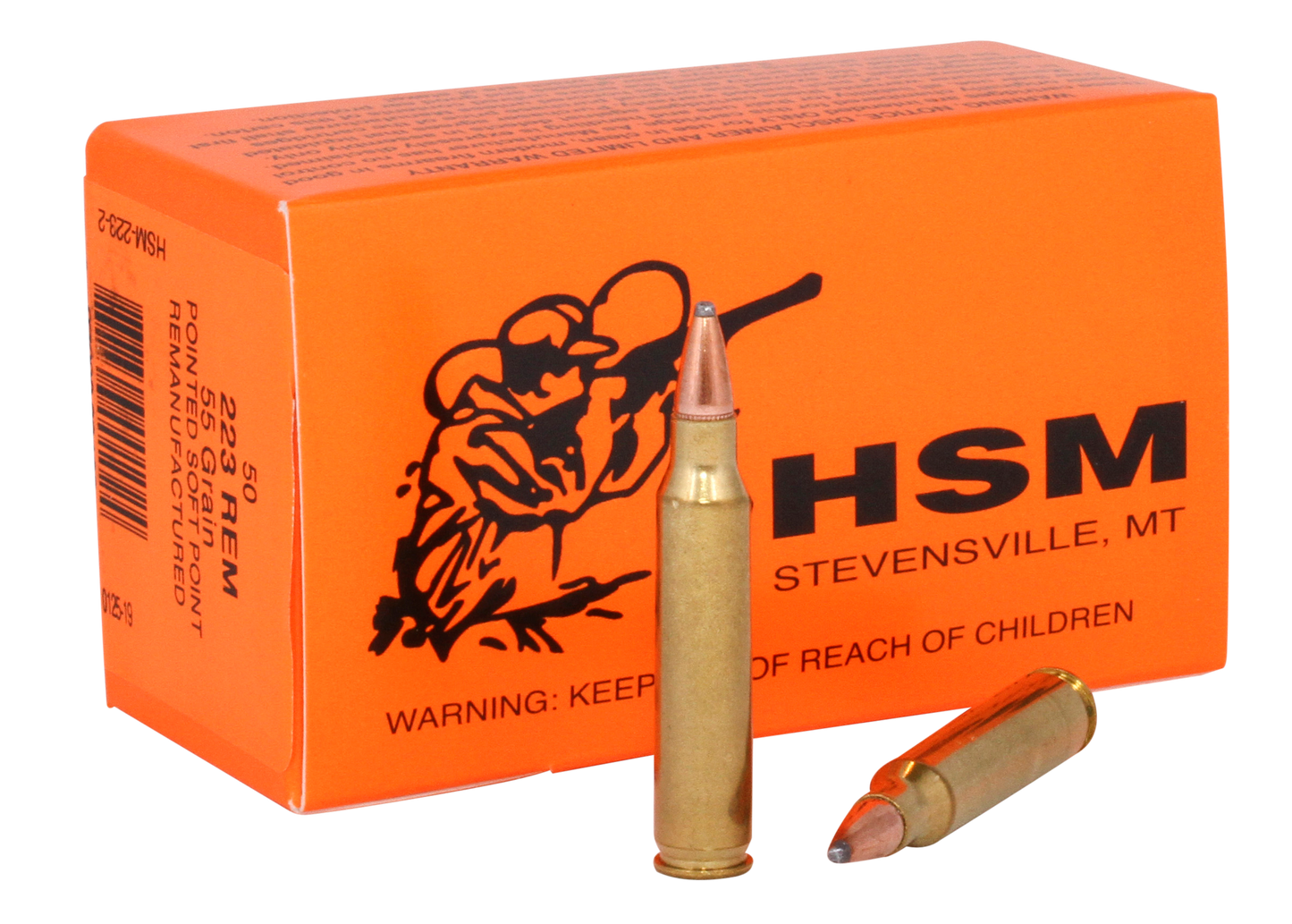Hsm Varmint, Hsm 2232 223 Rem 55 Sp Wadcut Reman 50/20