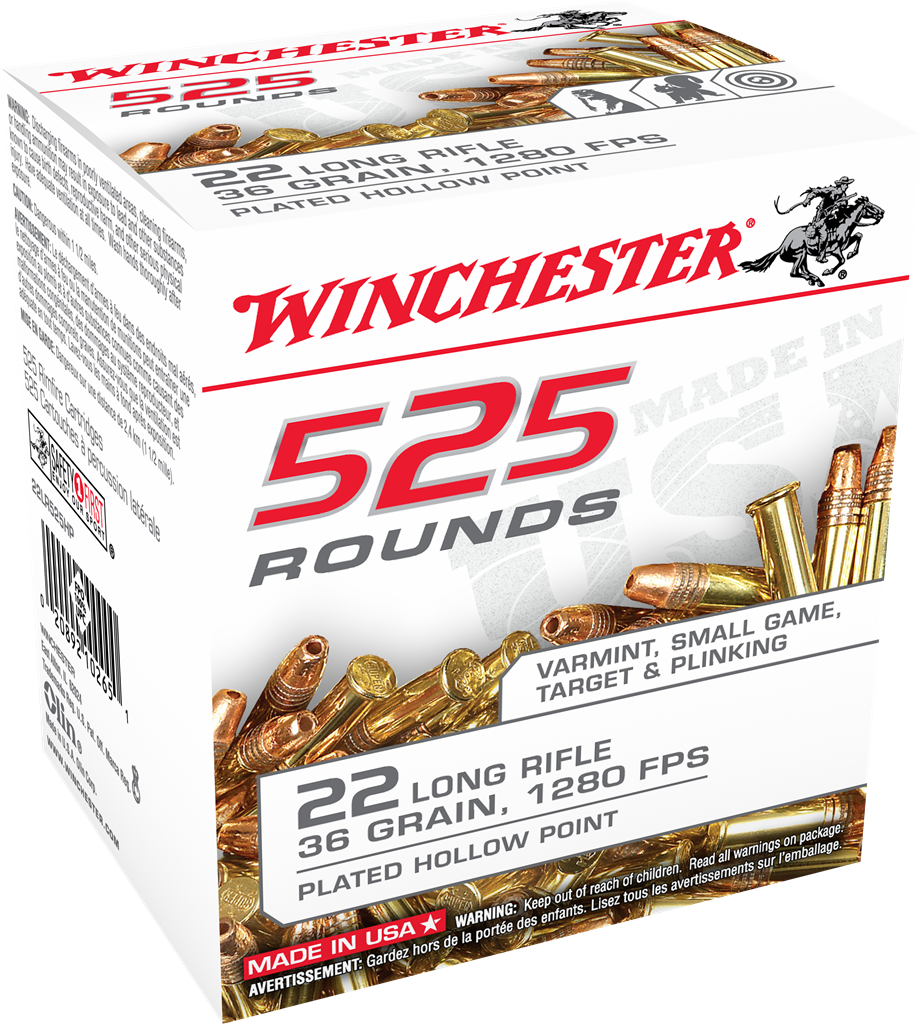 Winchester Ammo Usa, Win 22lr525hp 22lr 36 Cphp Can 525/10