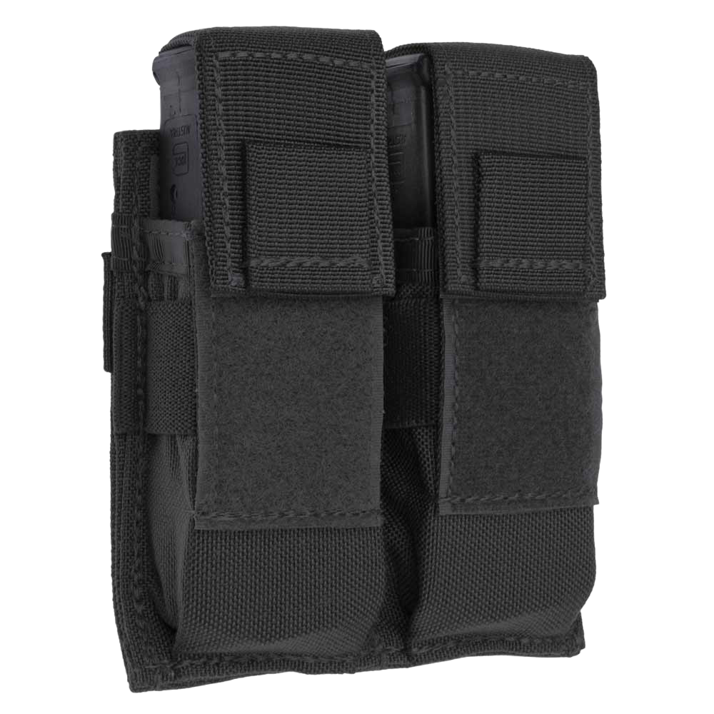 Tacshield (military Prod) Universal, Tacshield T3602bk Dbl Universal Pstl M-pouch Bk
