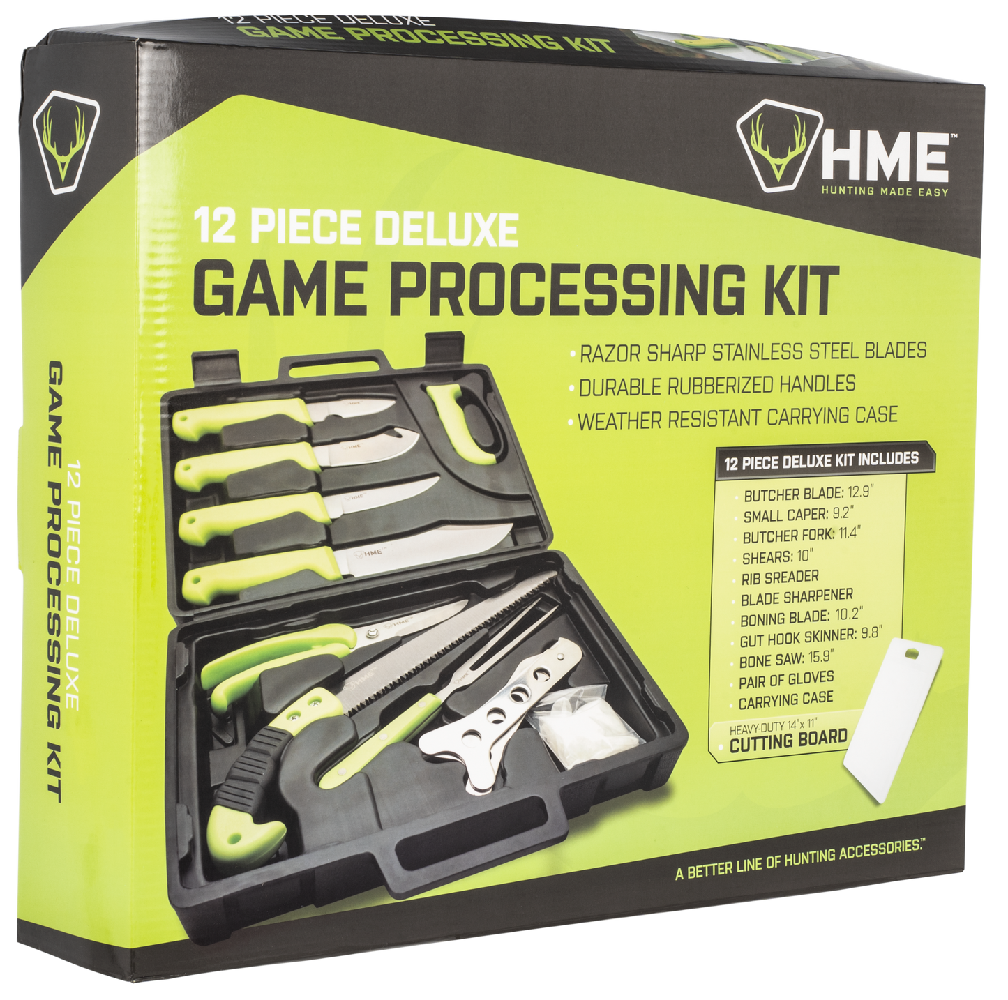 Hme Deluxe Hunt Dressing Kit, Hme Kn-12dlxdk 12pcs Deluxe Hunt Dressing Kit