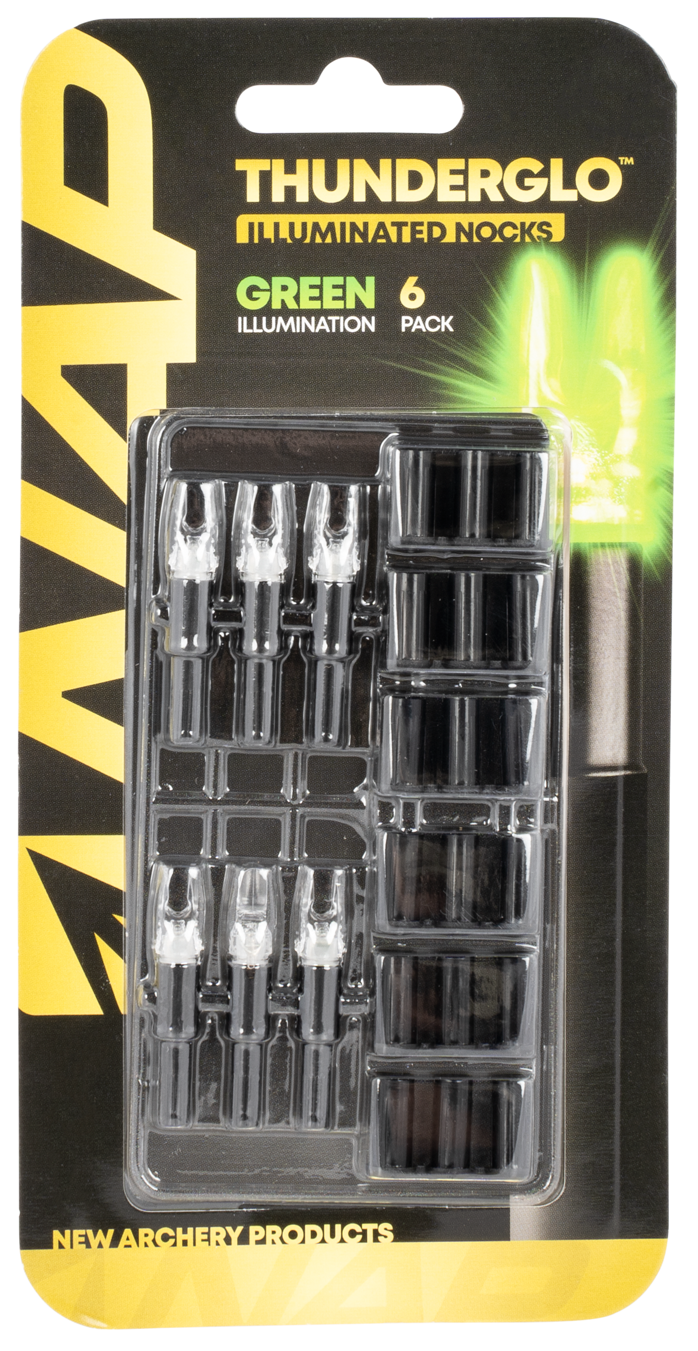 Nap Thunderglo, Nap Illn-gr-6pk Illuminated Nock Green 6pk