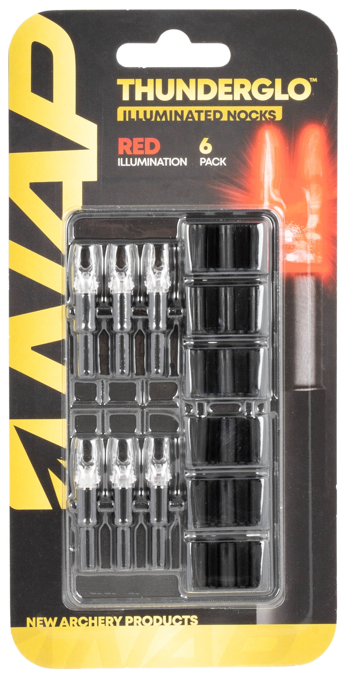 Nap Thunderglo, Nap Illn-rd-6pk Illuminated Nock Red 6pk