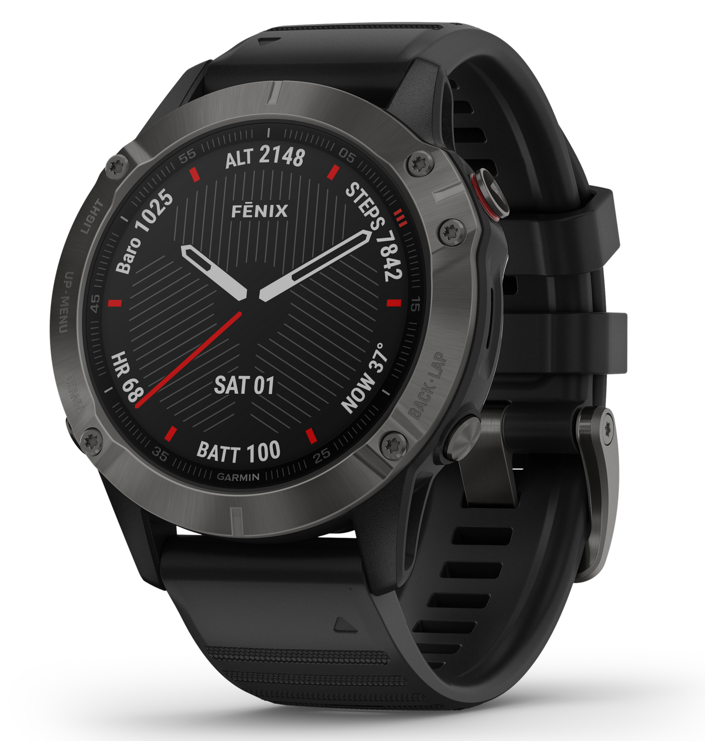 Garmin Fenix 6, Gar 010-02158-10 Fenix 6 Sapphire Watch Gray/black