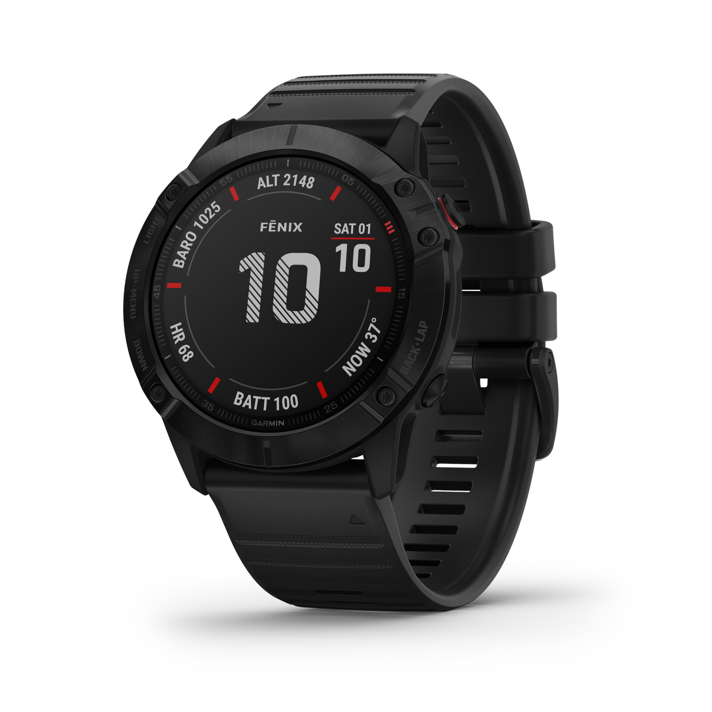 Garmin Fenix 6x, Gar 010-02157-00 Fenix 6x Sapphire Blk/blk