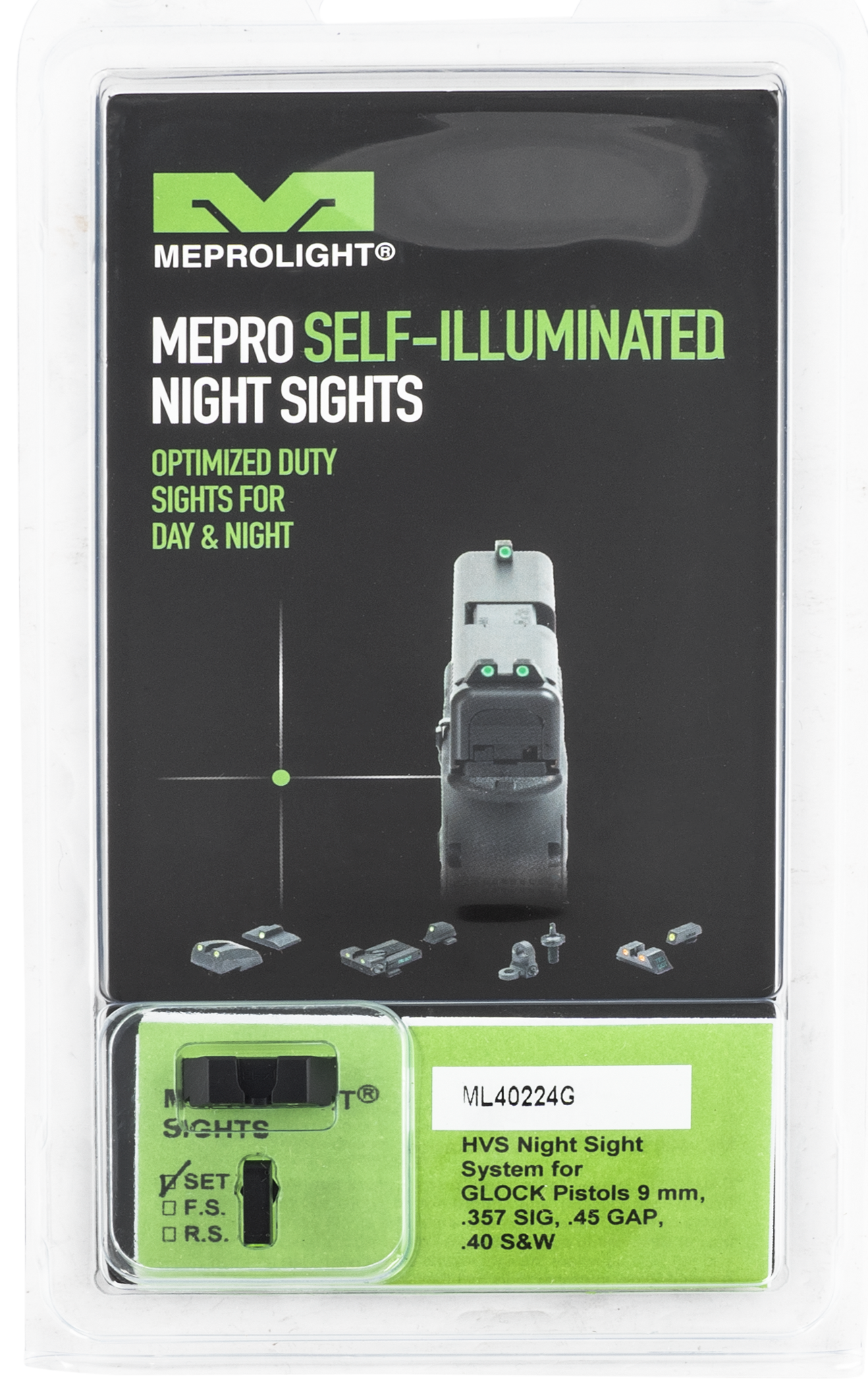 Mepro Usa Llc Mepro Hyper-bright, Mepro 402243111  Hyperbright Glk 9/40      Grn/grn
