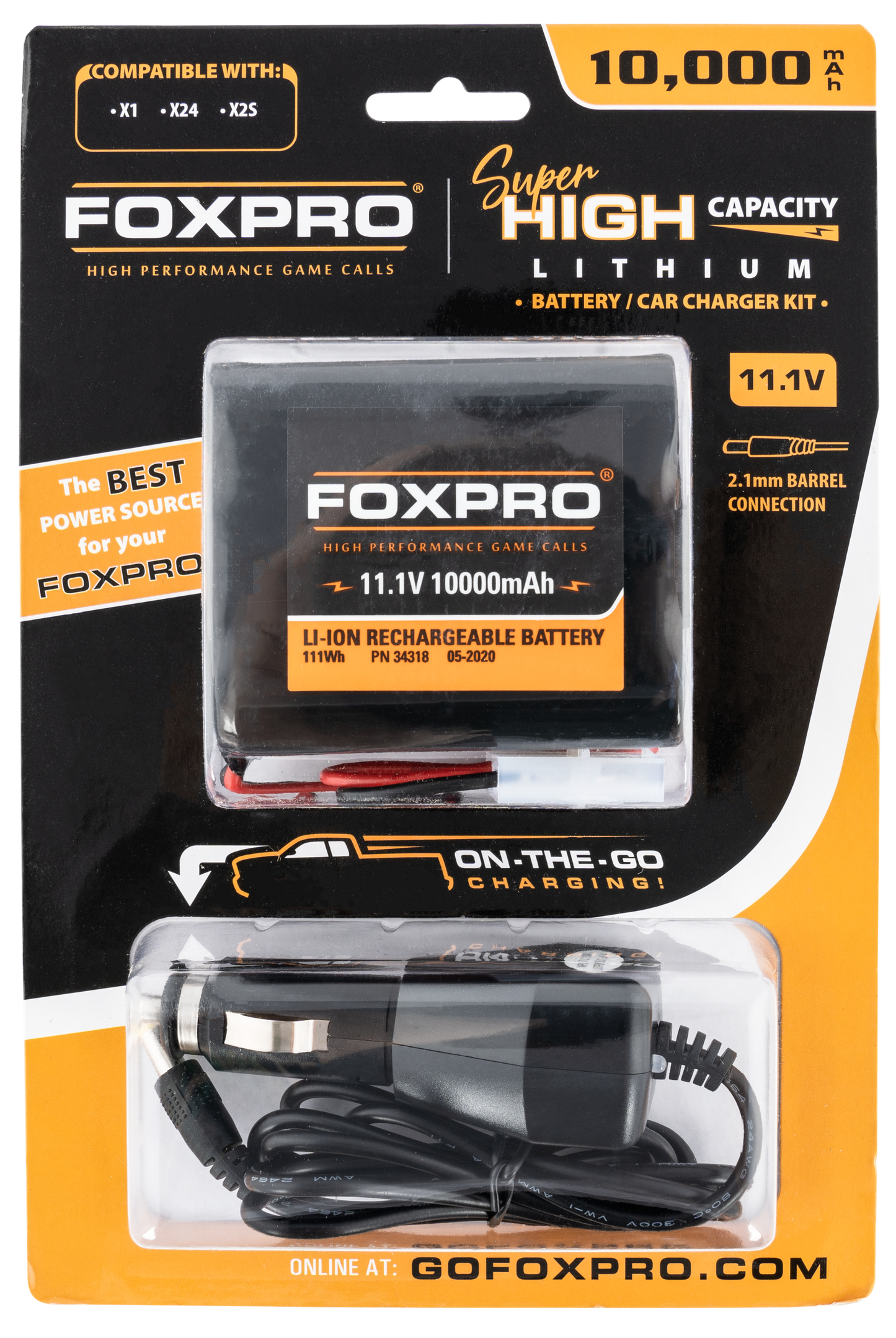 Foxpro Super High Capacity Battery & Car Charger, Foxpro Supbattchg Super High Cap Bttery/charg