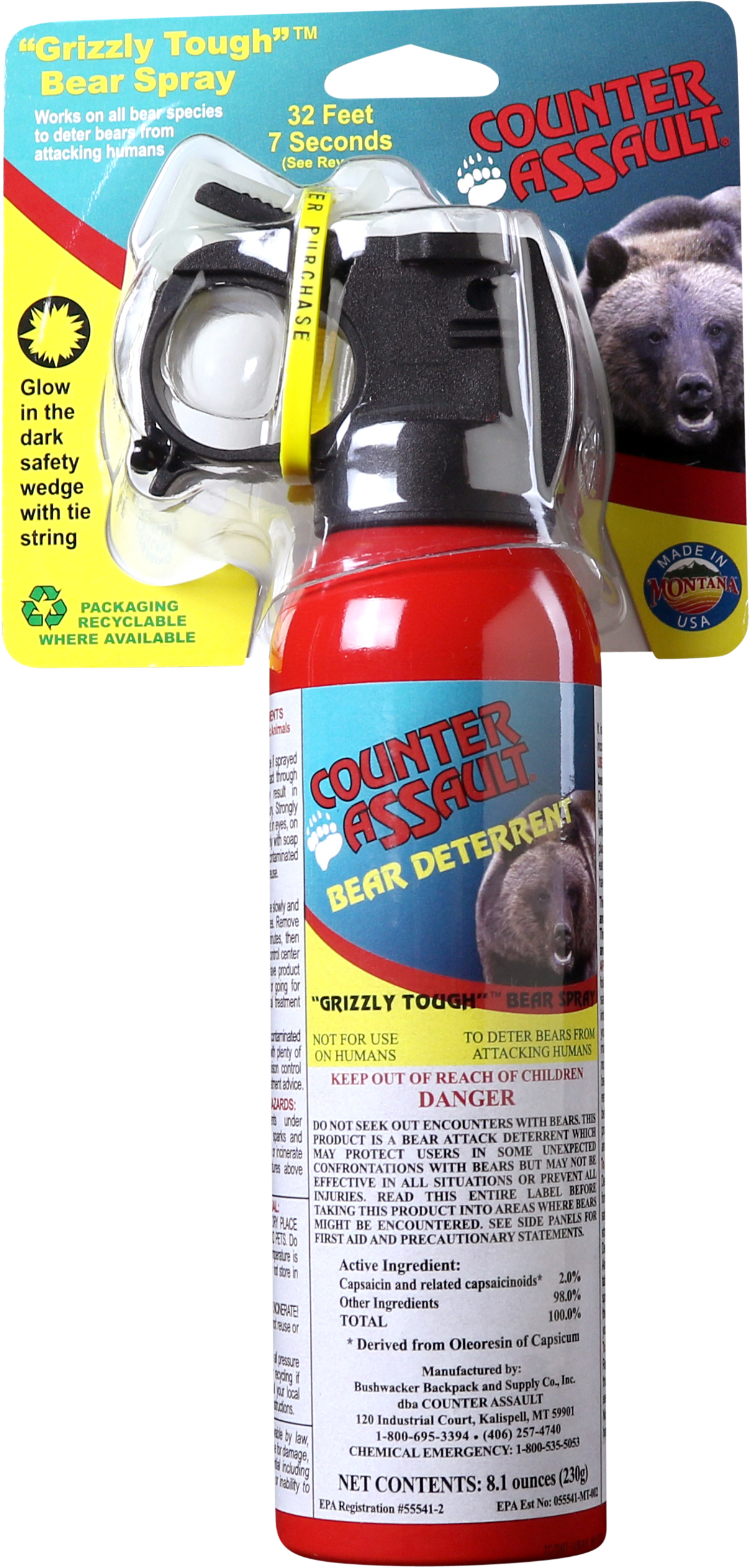 Counter Assault Bear Spray, Amk 15067024 Counter Assault Bear Spray 8.1