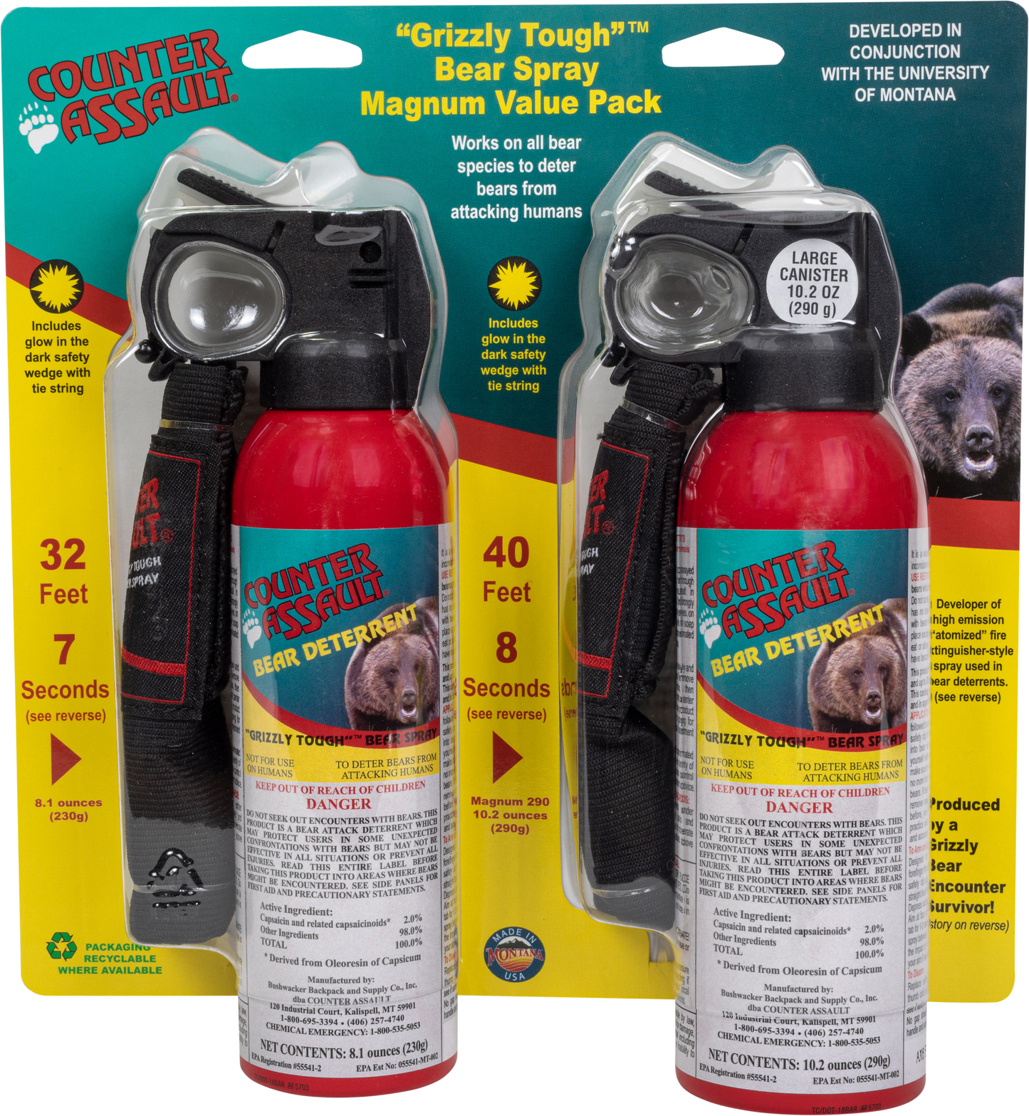 Counter Assault Bear Spray, Amk 15067027 Counter Assault Bear Spray Mag Pack