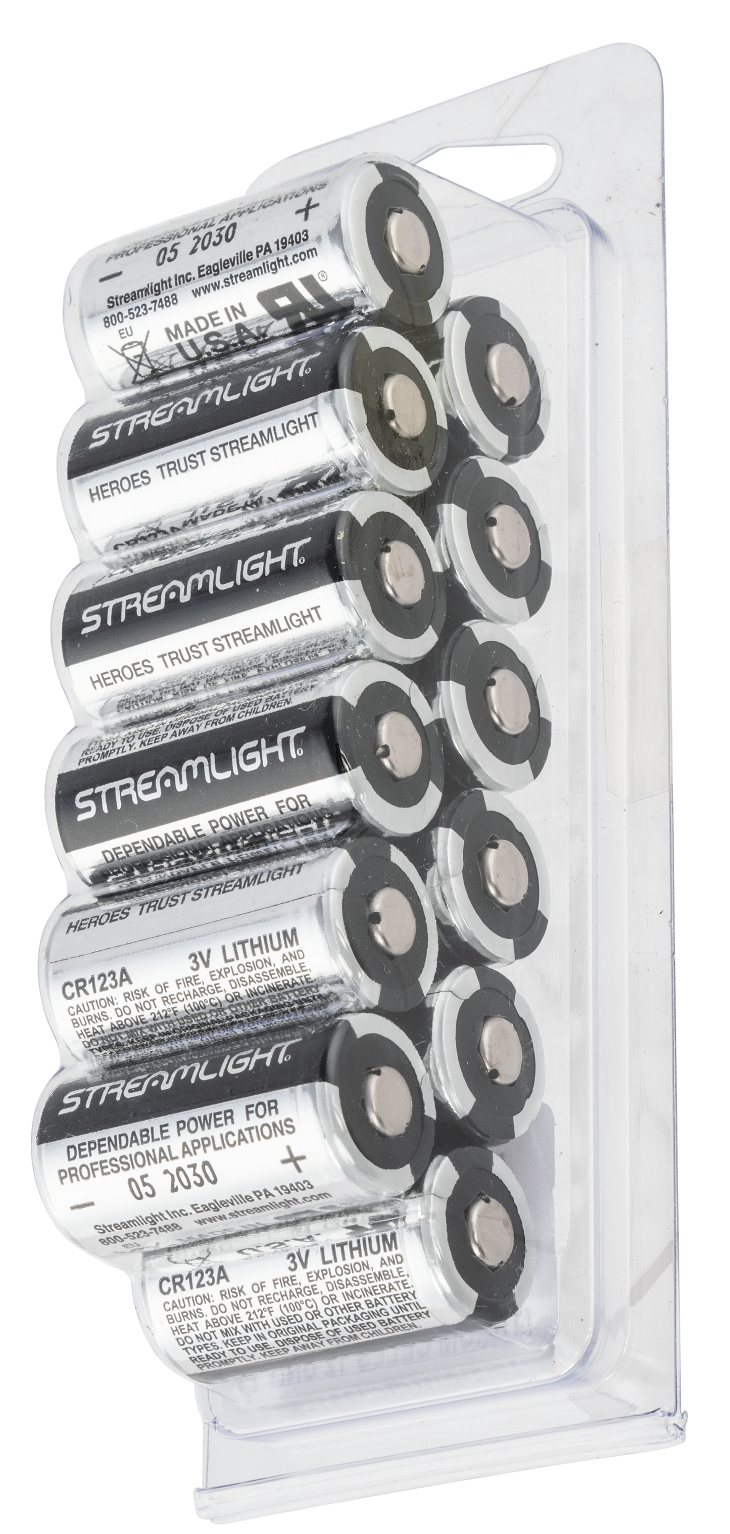 Streamlight Cr123a, Stl 85177 Lithium Batteries 12 Pk