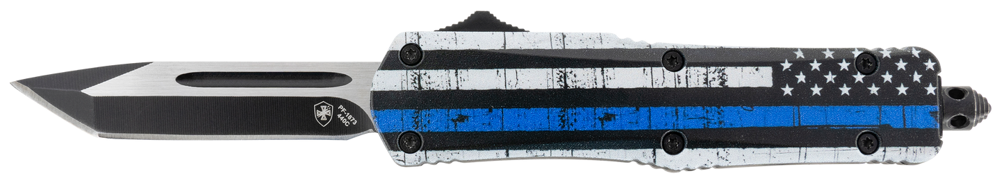 Templar Knife Back The Blue, Temp Sbtb231 Small Back The Blue Tanto  Black