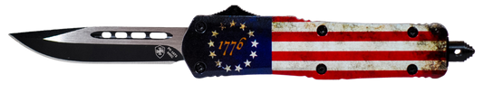 Templar Knife 1776, Temp Sbrf331 Smll  Betsy Ross Flag Drop Point Blk