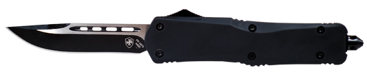 Templar Knife Black Rubber, Temp Lbr331  Large Black Rubber  Drop Point 440c