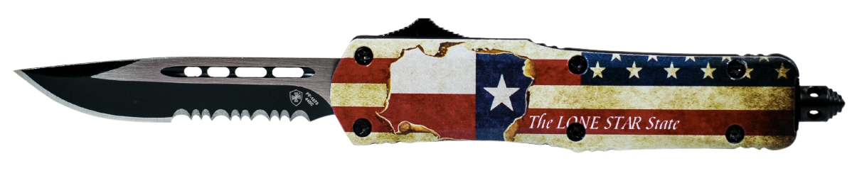 Templar Knife Texan, Temp Ltx-631 Large Texan Drop Point Serrated 440c