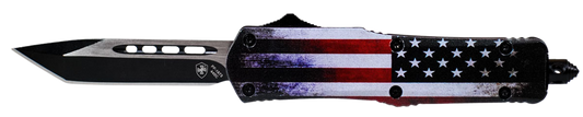 Templar Knife Us Flag, Temp Sus231   Small Us Tanto 440c Black