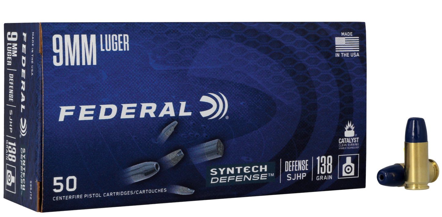 Federal Syntech, Fed S9sjt2 9mm 138 Sjhp Syn 50/10