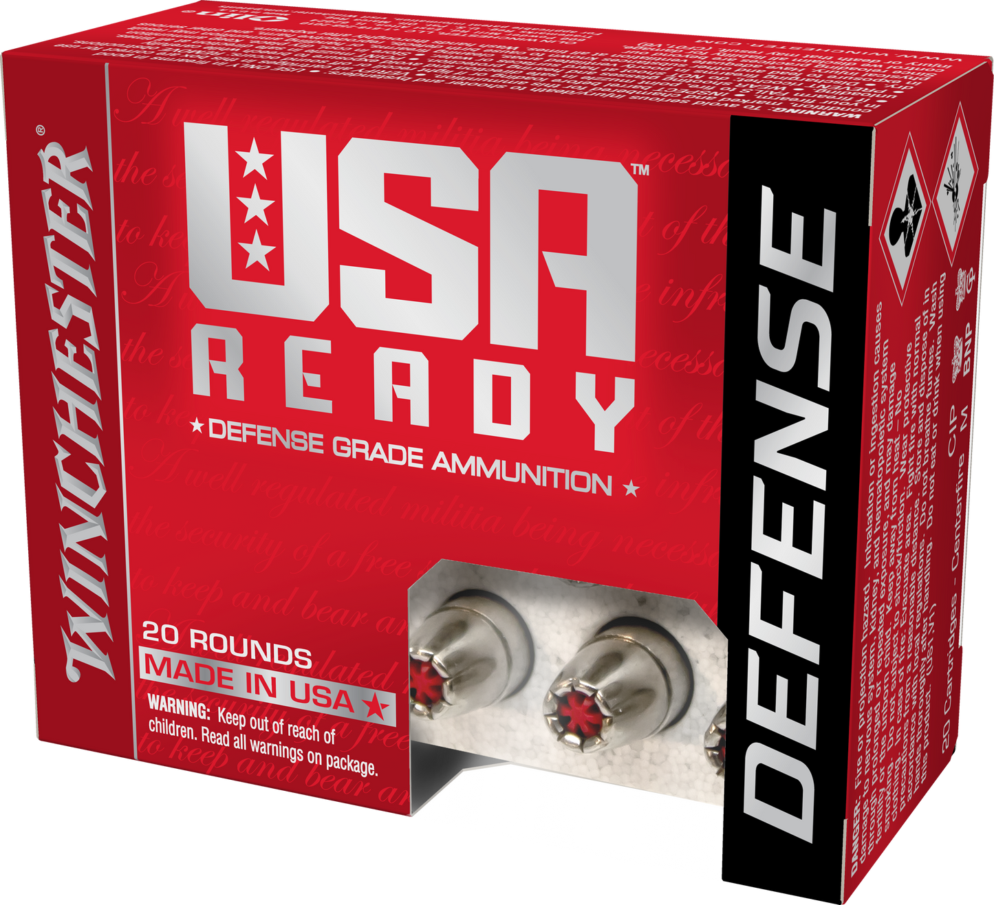 Winchester Ammo Usa, Win Red45hp 45 200 Hexhp Usready 20/10