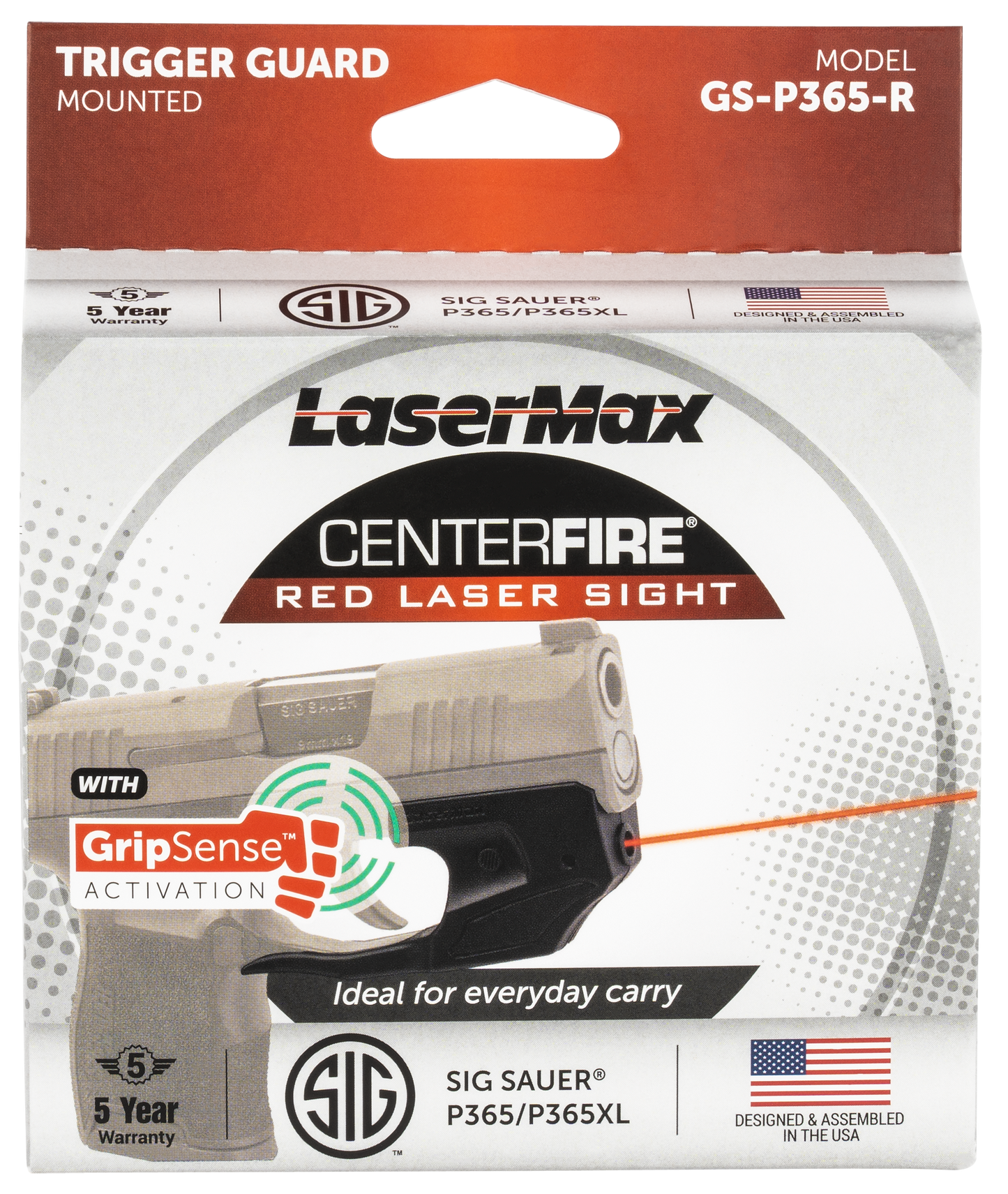 Lasermax Centerfire, Lasm Gs-p365-r G/s Sig P365 Xl/p365 Sas Red