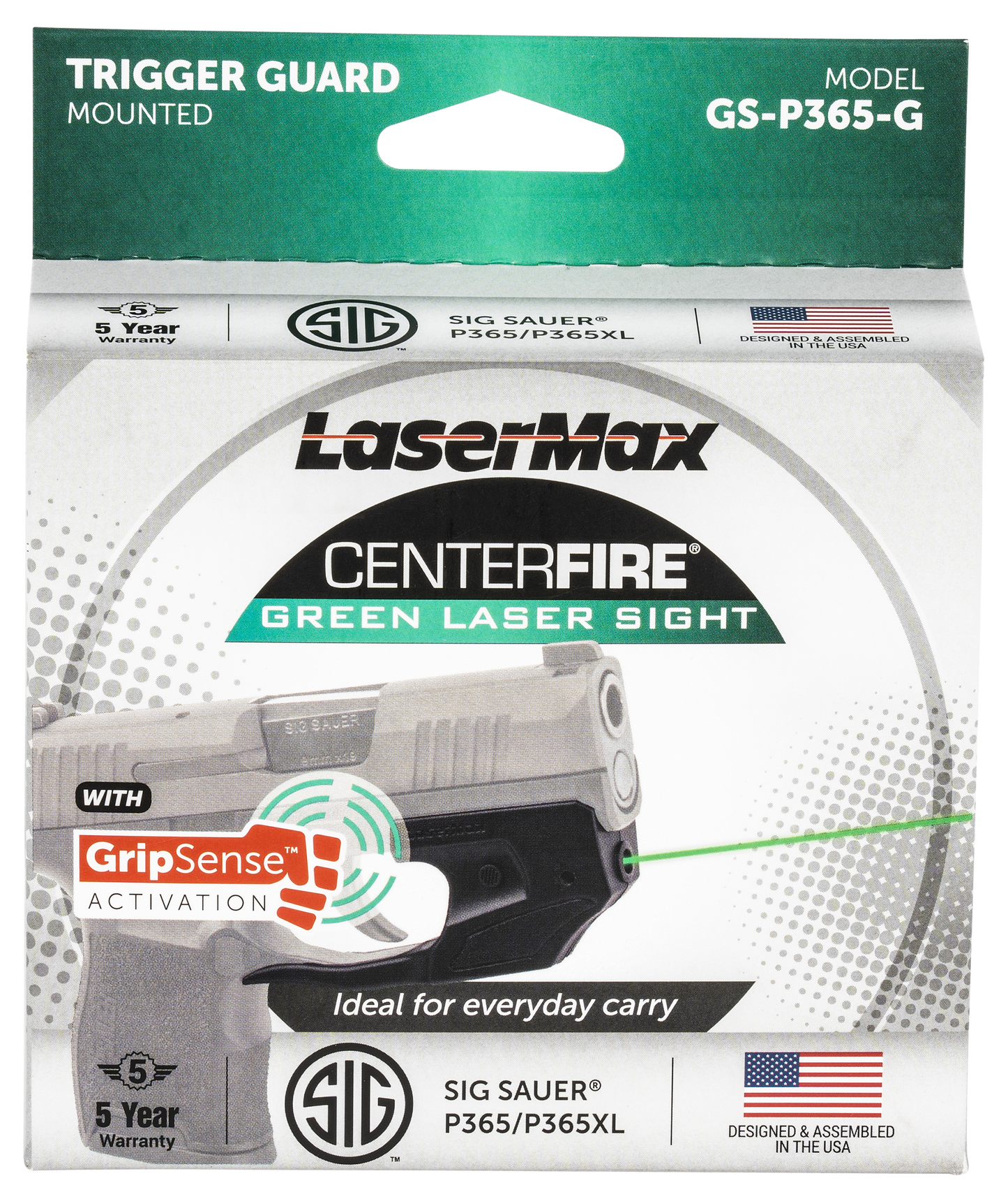 Lasermax Centerfire, Lasm Gs-p365-g G/s Sig P365 Xl/p365 Sas Grn